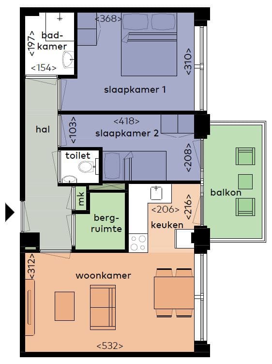 Apartment Noordzeelaan 12 N, Zwolle - For Rent