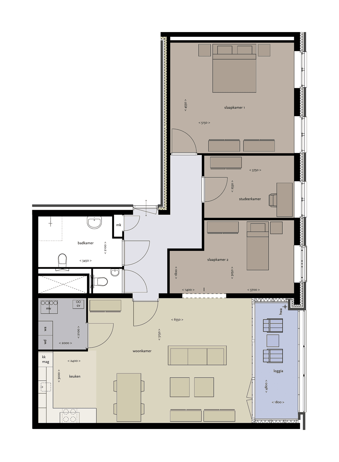 Apartment Buxusplaats 45, Tilburg - For Rent