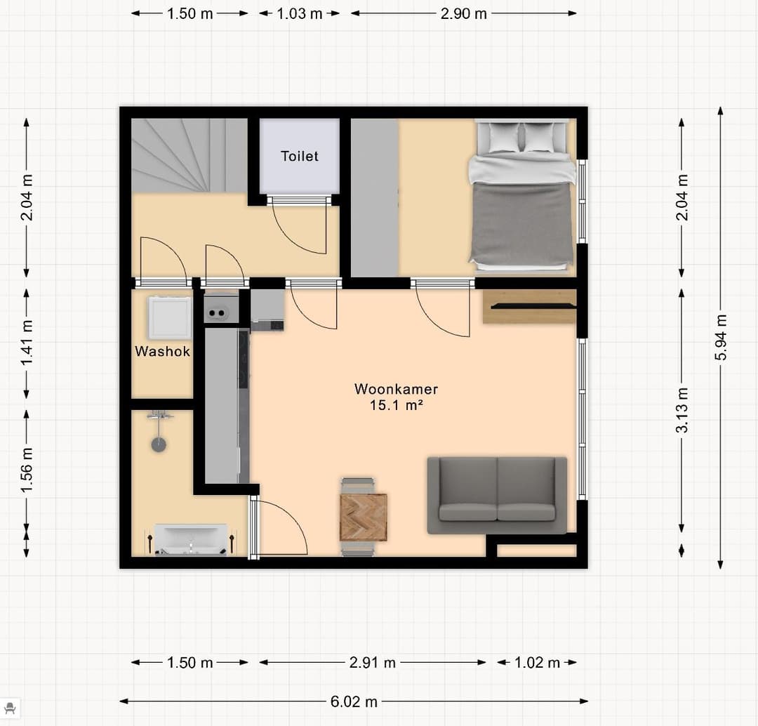 Furnished Studio for Rent - Dordtselaan, Rotterdam