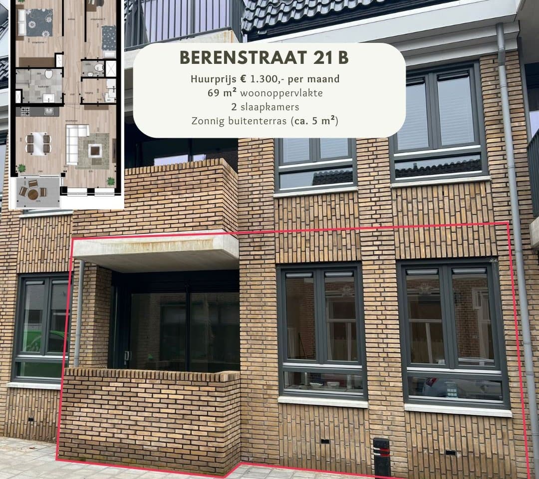 NieuwBerenstraat 21-B, Steenbergen - For Rent