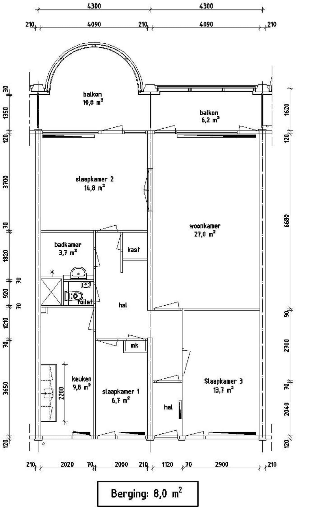 Apartamento Baljuwstraat, Den Helder - En alquiler